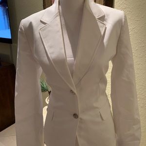 White Tahari blazer size 10